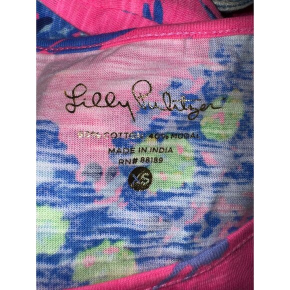 Lilly Pulitzer Womens Pink Floral 3/4 Sleeve Dress Size XSmall - Picture 6 of 7